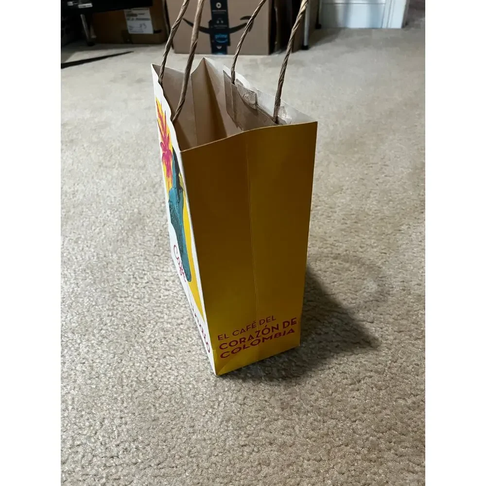 Cafe Quindio Colombian Coffee gift paper bag recycled materials Honeycreeper